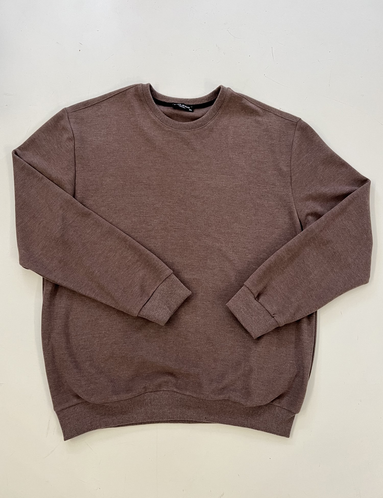 Ανδρική πούρο μακρυμάνικη μπλούζα με στρογγυλή λαιμόκοψη Plus Size EP2402810